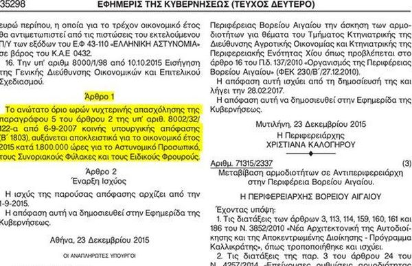Αναρτήθηκε το ΦΕΚ για τα δεδουλευμένα νυχτερινά – Η καταβολή τους θα γίνει στην τρέχουσα μισθοδοσία